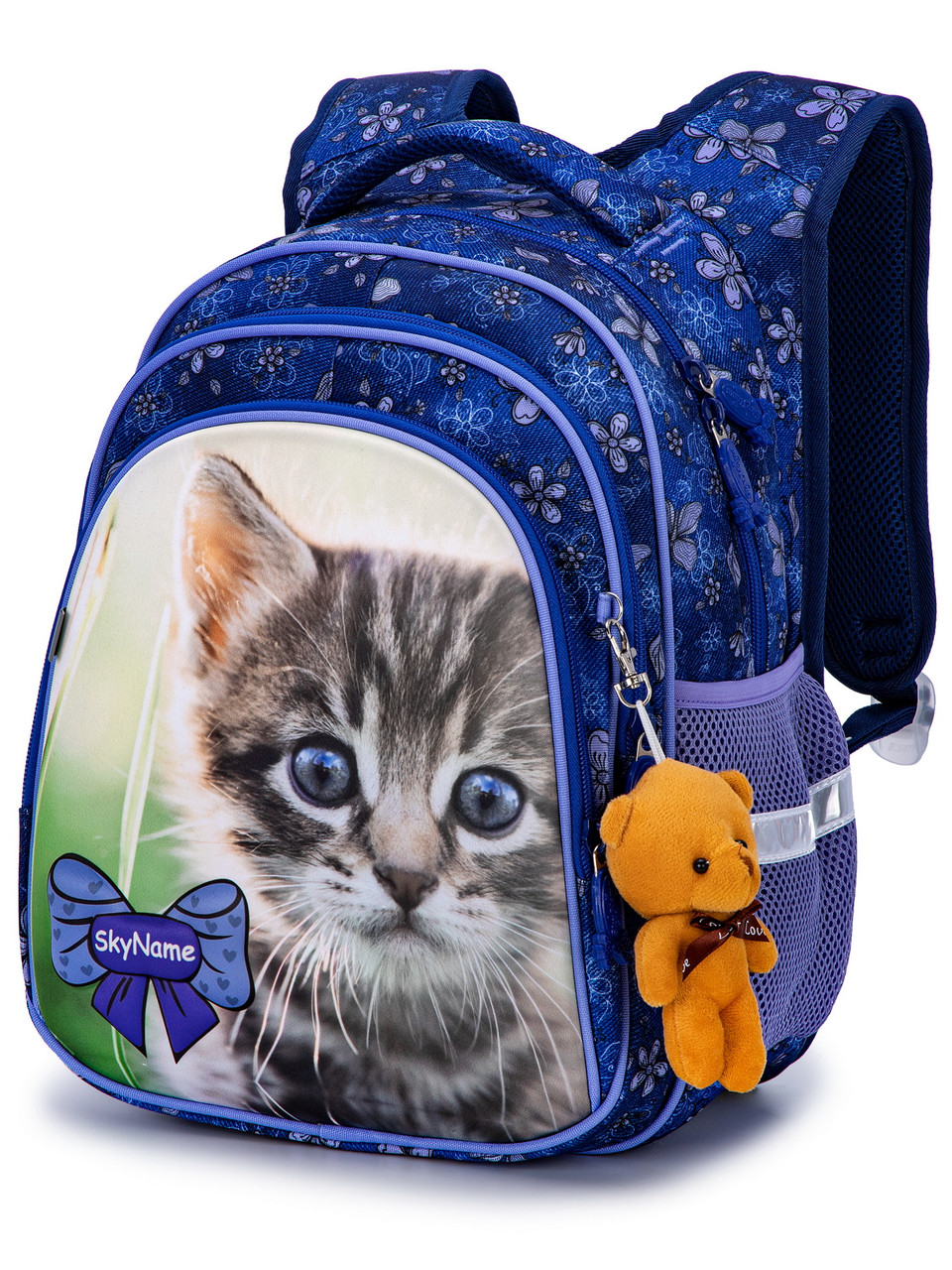 Ранець шкільний для дівчинки 1-4 клас, водовідштовхувальна тканина Sky Name (Winner), синій, фото 1