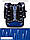 Шкільний рюкзак для хлопчика, ортопедична спинка, сірий із синім, фото 7