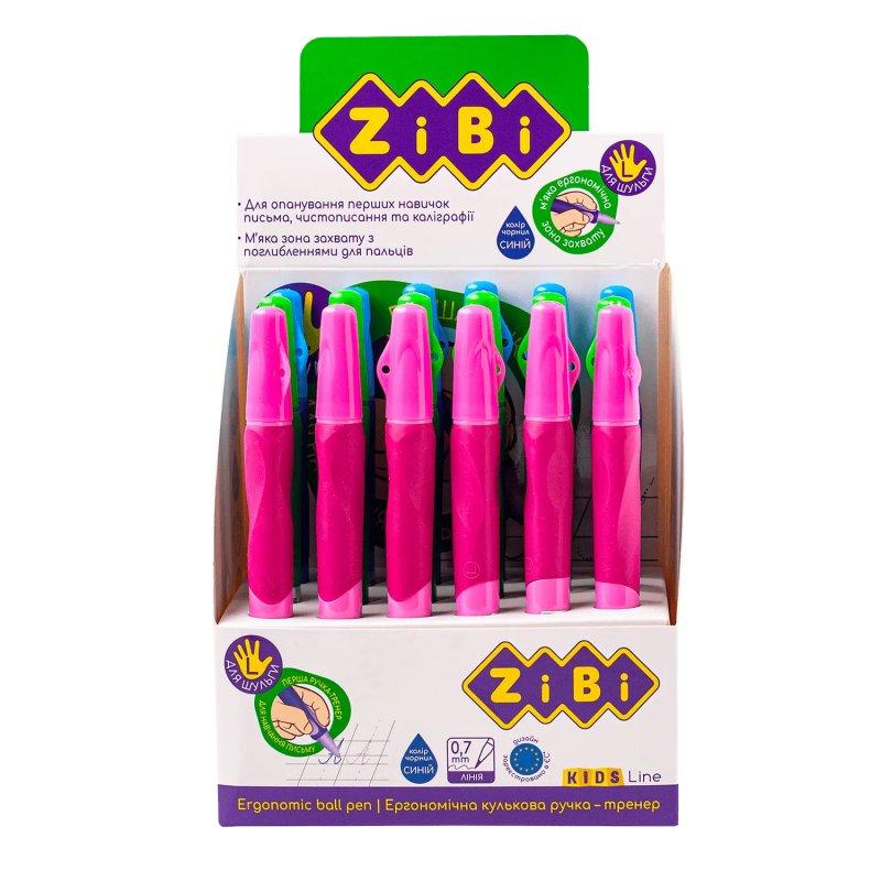 Ручка шариковая ZiBi для левши с резиновым грипом синяя (упаковка) ZB.2001-01