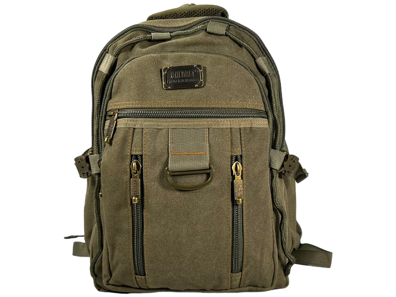 Брезентовий рюкзак, 15 л, практичний, міцний, колір хакі
