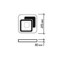Світлодіодна люстра акрилова Eurolamp квадратна A62 90W 3000K-6500K LED-ALS-90-A62, фото 3