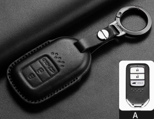 Чохол брелок ключниця автомобіль із логотипом Honda з натуральної шкіри