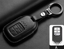 Чохол брелок ключниця автомобіль із логотипом Honda з натуральної шкіри