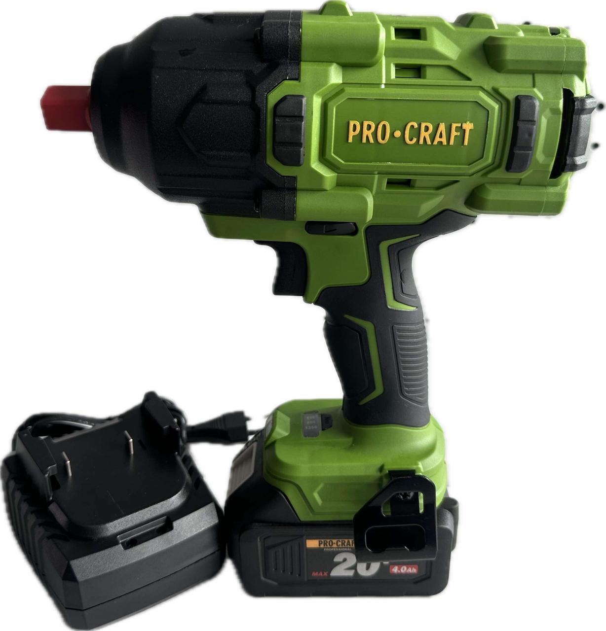 Гайковерт акумуляторний ударний безщітковий Procraft PWA80 (1 акб 20/4А/год + ЗУ), фото 1