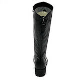 Сапожки високі чорні жіночі із замком шкіряні на вовні Вілюс 3150 розмір 37, фото 6