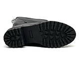 Сапожки високі чорні жіночі із замком шкіряні на вовні Вілюс 3150 розмір 37, фото 9