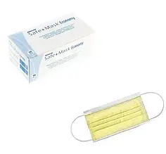 Маска медична, тришарова на гумці Safe+mask Economy (50 шт)