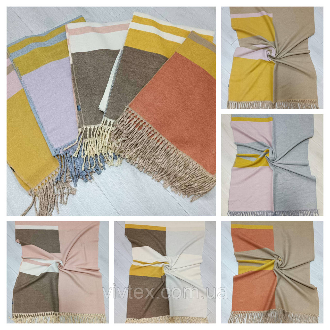 Шарф — палантин кашеміровий 190х65, фото 1