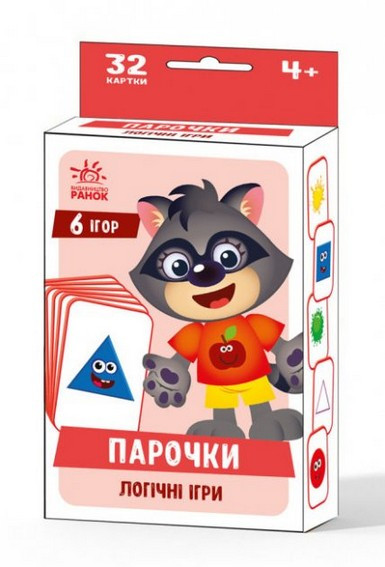Гра карткова Парочки ЛОГІЧНІ ІГРИ Укр (Ранок)