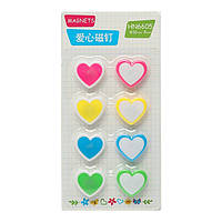 Магніті 8 шт. для дошки Magnets Сердечка d = 30 мм, HS8303