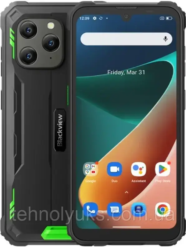 Blackview BV5300 Pro 4/64GB Green, NFC, 13+2/8Мп, IPS 6.1'', Helio P35, 6580mAh, IP69K, фото 1
