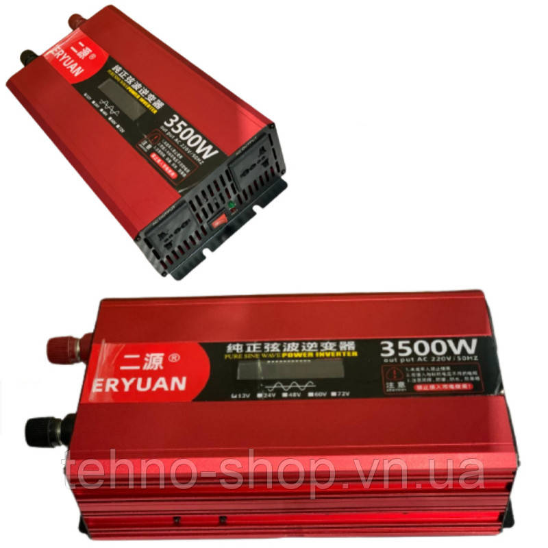 Инвертор Чистый Синус 12V-220 Eryuan 3500W Преобразователь чистый синус ...