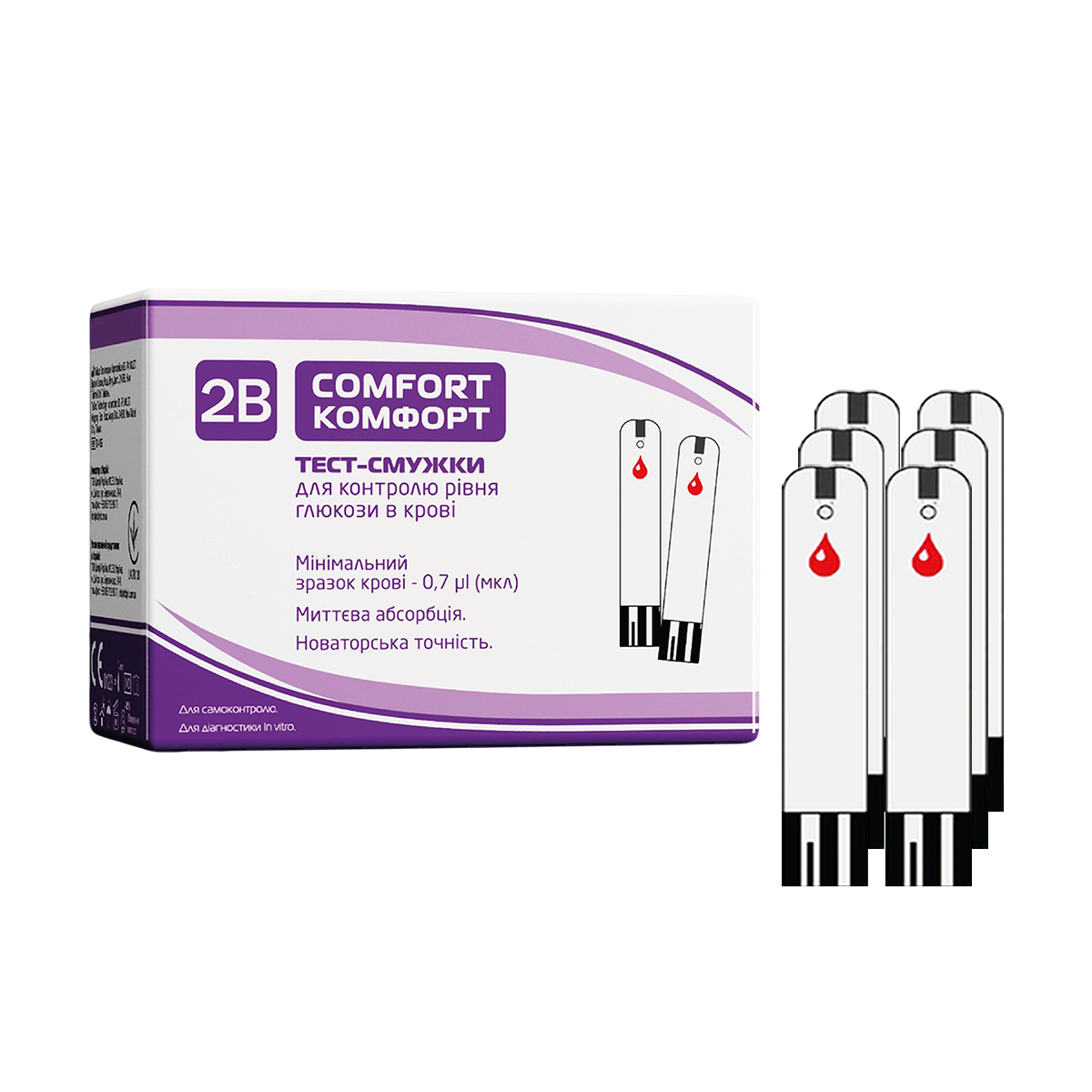 Тест-смужки Тубі Комфорт 50 шт. (2B Comfort)/300 штук
