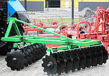 Дисковий культиватор навісний Бомет 2 м борона (18 дисків: "ромашка" -  510 мм) лущильник до трактора від 40 к.с., фото 2