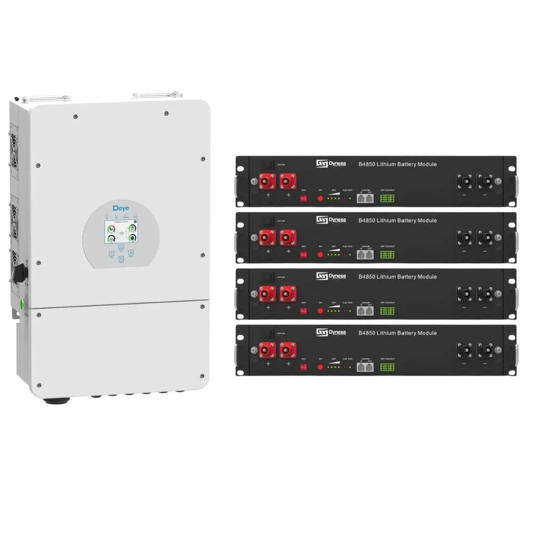 Deye 10 кВт трифазний інвертор + чотири акумулятори DYNESS B4850 LiFePo4 50Ah комплект