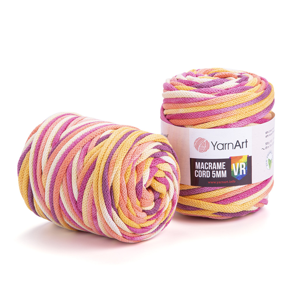 Пряжа Yarnart Macrame Cord 5 мм VR № 912 (Ярнарт Макраме Корд 5 мм VR), фото 1