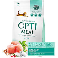 Сухий корм для кошенят Kitten Chicken з м'ясом курки 200 г+200 г Optimeal