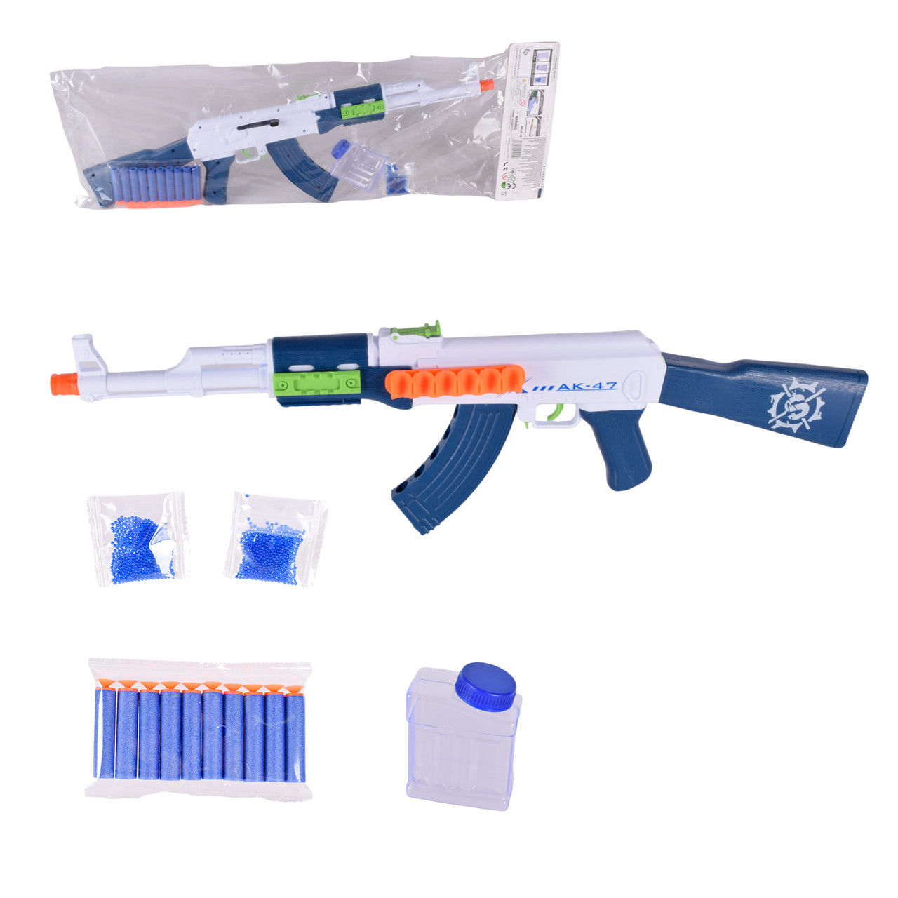 Автомат іграшковий 502-13 стріляє поролоновими кулями 2 кольори., фото 1