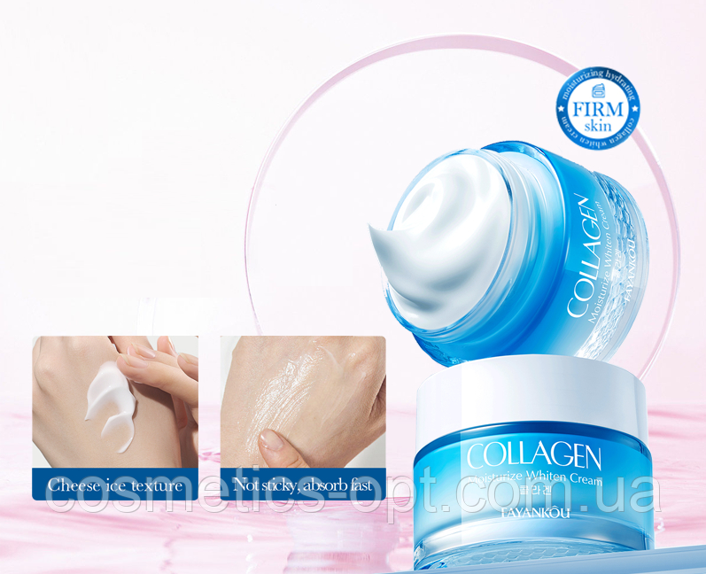Зволожуючий колагеновий крем для обличчя проти зморшок Fayankou Collagen Moisturizing Cream, 50 g