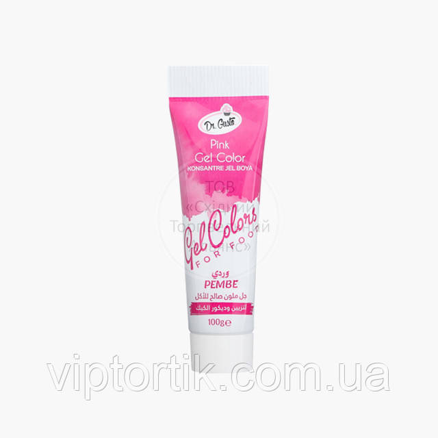 Гелевий водорозчинний барвник Dr.Gusto — Рожевий — 100 г, фото 1