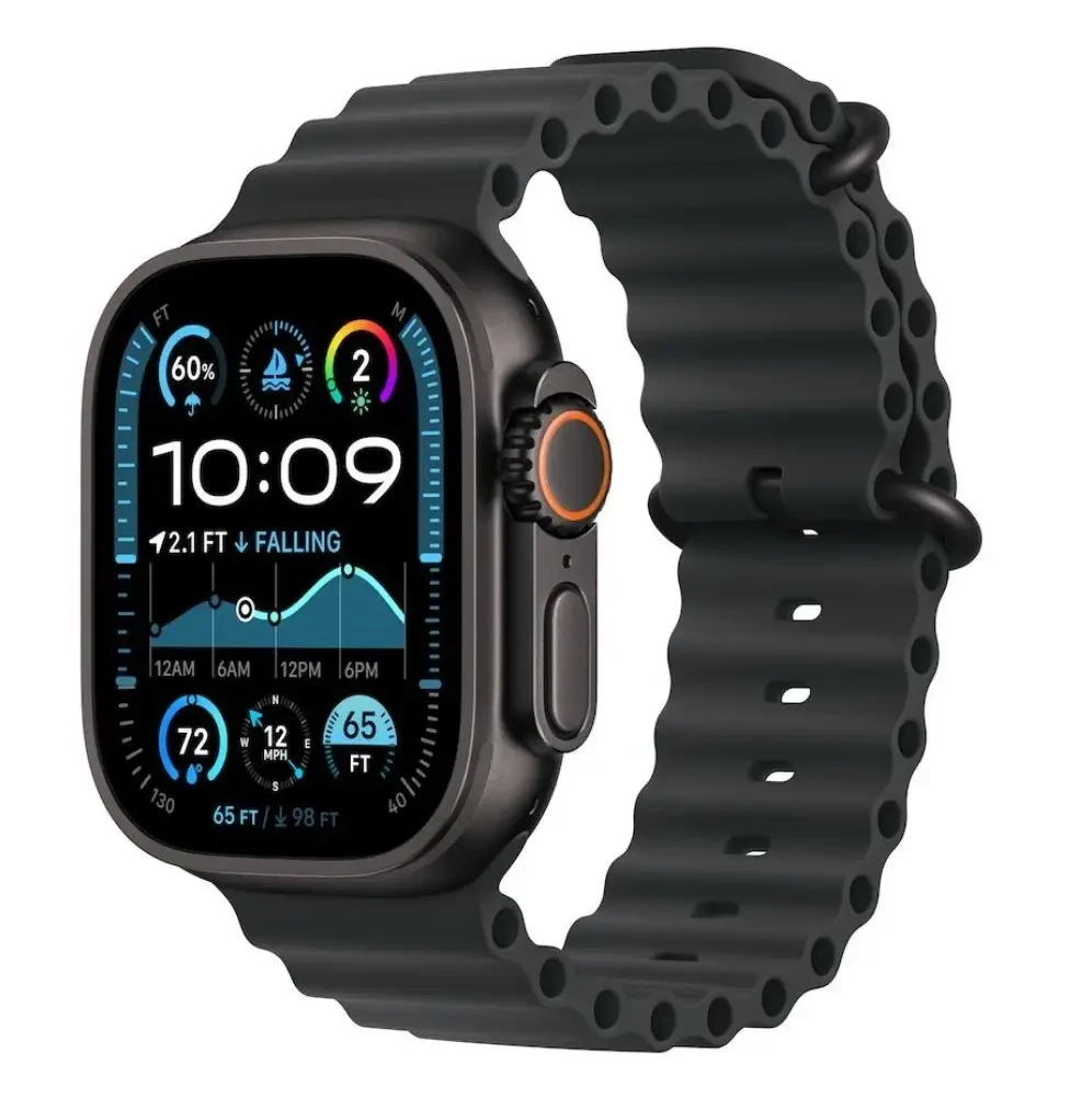 Apple Watch Ultra 2 GPS + Cellular 49mm Black Titanium Case w. Black Ocean Band (MX4P3), фото 1