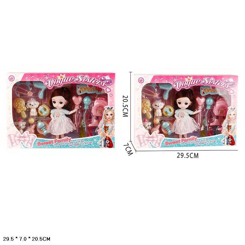 Лялька DSJ299-Q з аксесуарами, 2 види, коробка 29720 см, фото 1