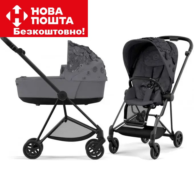 Коляска 2 в 1 Cybex Mios Lux Simply Flowers Grey, фото 1
