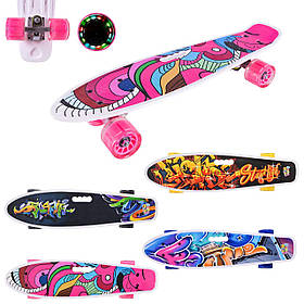 Пенні борд SC2412 5615 см, колеса PU, що світяться, 4 види