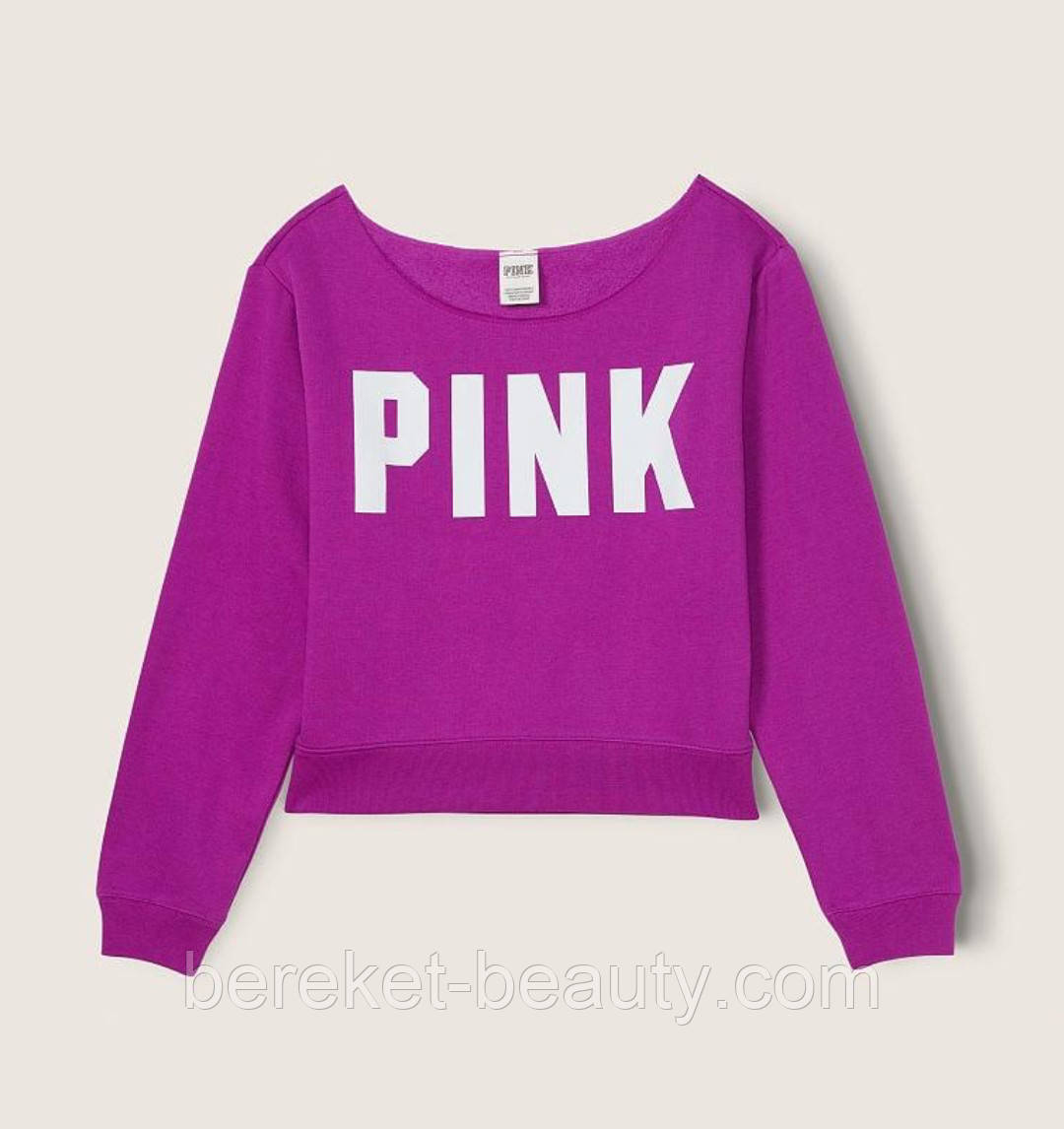 Світшот Victoria's Secret Fleece Cropped Sweatshirt (Purple), L