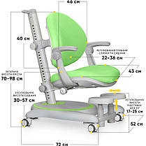 Дитячий ортопедичний стілець для школяра Mealux Ortoback Plus, фото 5