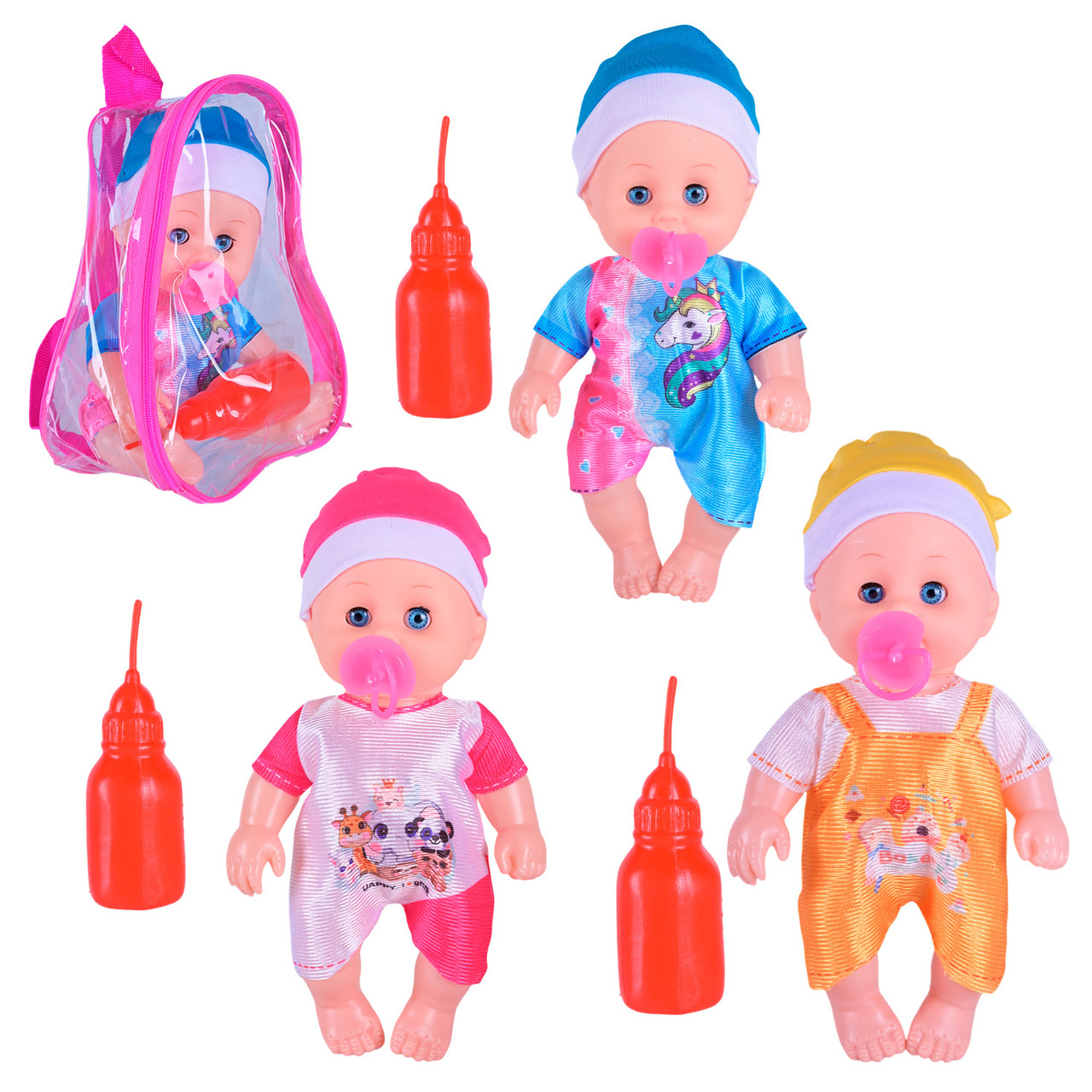 Пупс YS2301B-2 музичний з аксесуарами валіза 15×10×19 см 3 види, фото 1