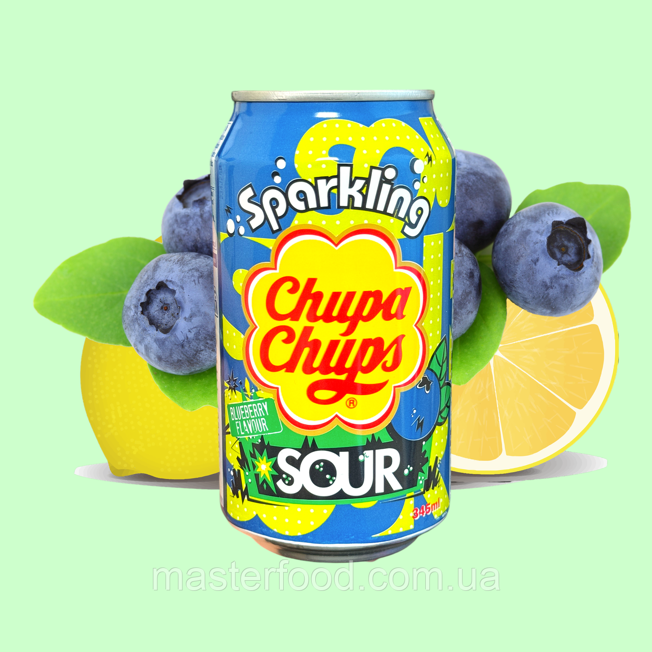 Напій Chupa Chups Sour Чорниця 0,345л, фото 1