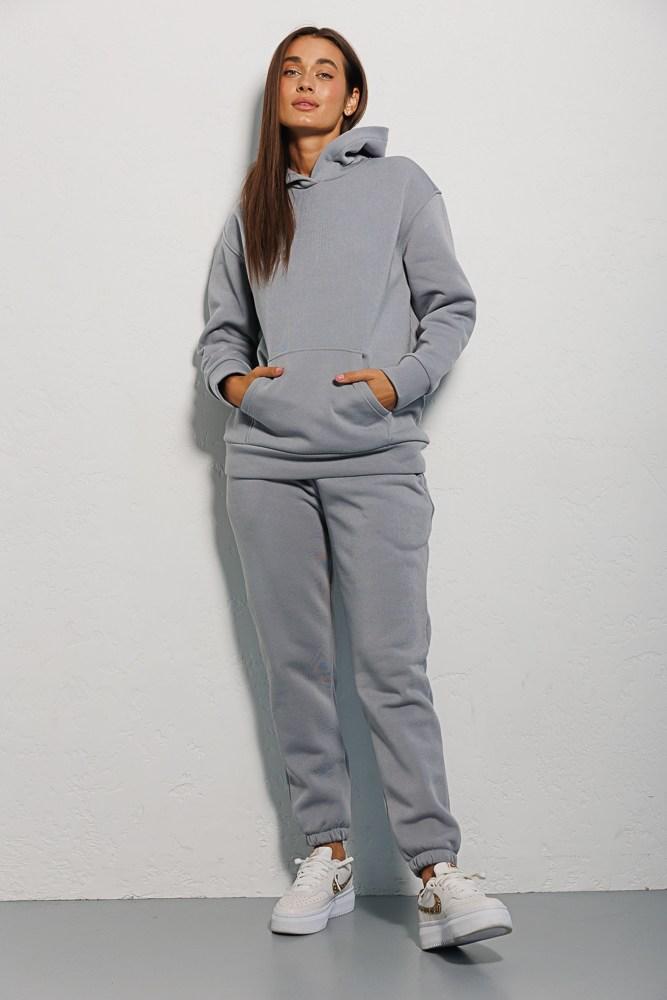 Костюм ARjen жіночий спортивний толстовка капюшон 46/48 сірий, фото 1