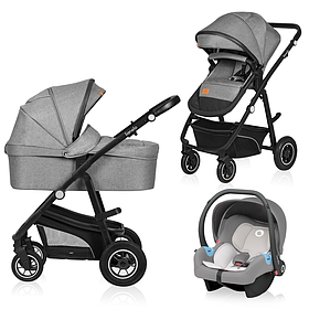 Коляска універсальна 3в1 Lionelo Bianka Grey Stone Сіра