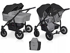 Коляска для двійнят 2в1 SAXO Riko Basic