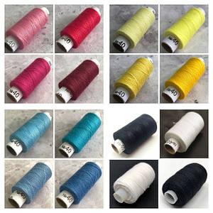 Нитки поштучно в котушках швейні 100% поліестер 40/2 (220м)