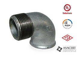 Кут (коліно) 90° оцинкований ЗВ 1 1/4" Hydro-T