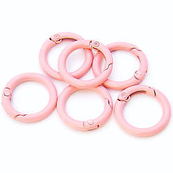 Карабін кільце 24х4 мм 1 шт. Рожевий
