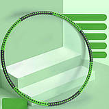 Обруч масажний для занять фітнесом діаметр 94 см, зелений, фото 2