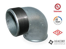 Кут (коліно) 90° оцинкований ЗВ 2 1/2" Hydro-T