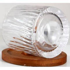 Склянка LED SHTOX LINE з бамбуком.підст. /280 мл (B060709)