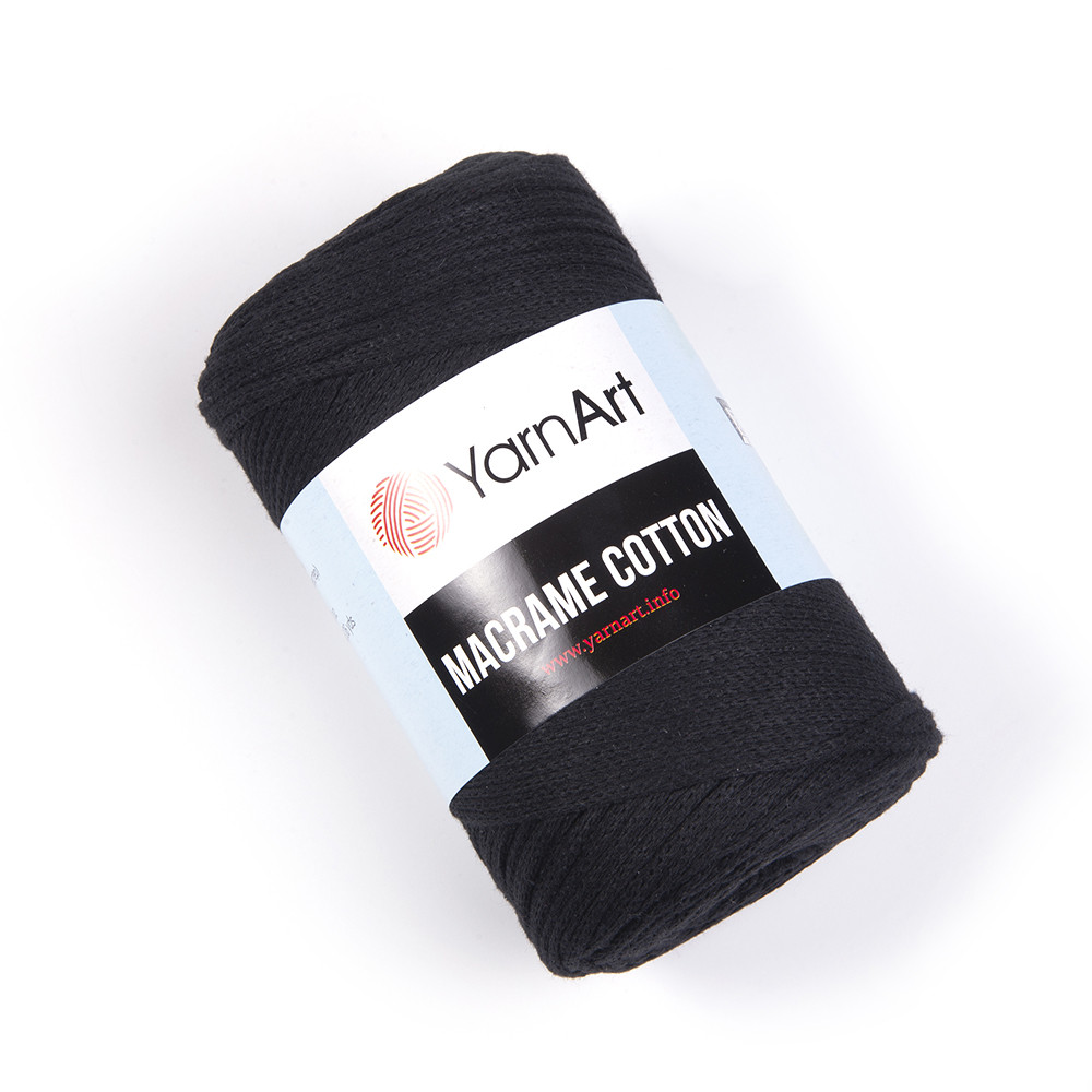 Пряжа Yarnart Macrame Cotton №750 чорний (Ярнарт Макраме котон), фото 1