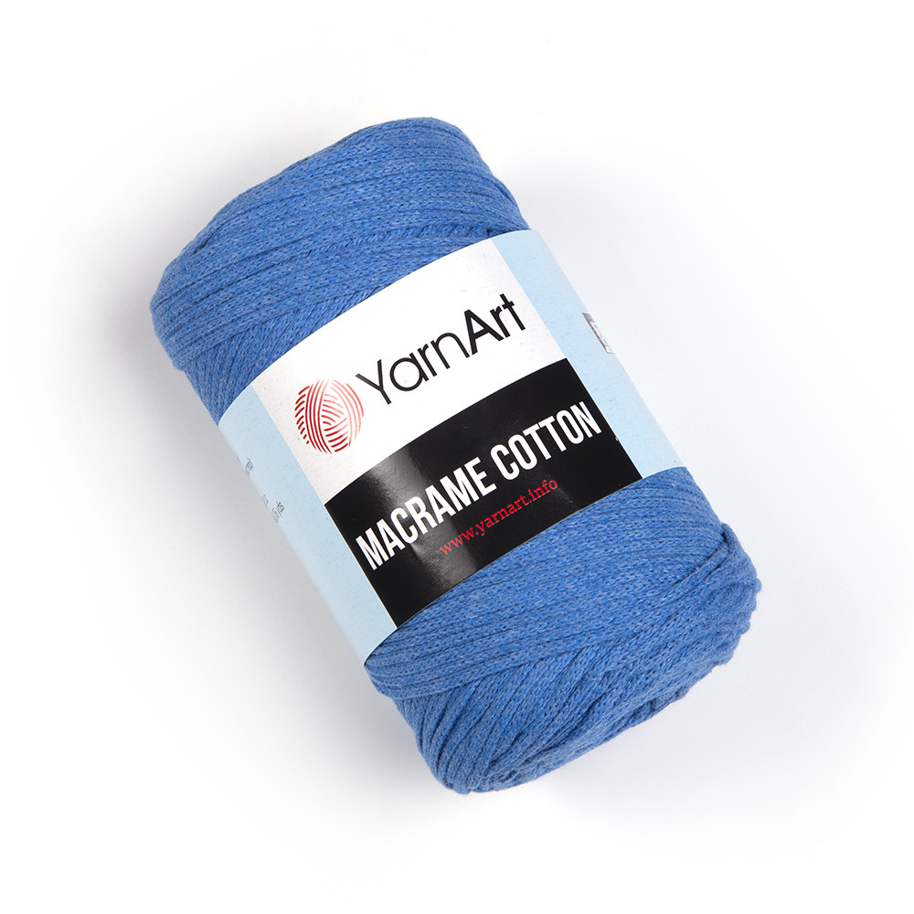 Пряжа Yarnart Macrame Cotton №786 волошка (Ярнарт Макраме котон), фото 1