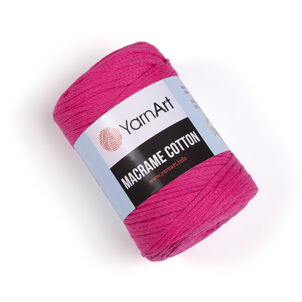 Пряжа Yarnart Macrame Cotton № 803 яскраво-малиновий (Ярнарт Макраме котон), фото 1