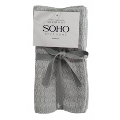 Набор полотенец SOHO 40*40см хлопок 100% Silver 4 шт.