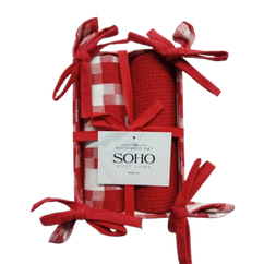 Набор Полотенце SOHO 40*60см хлопок 100% White&Red 2шт.