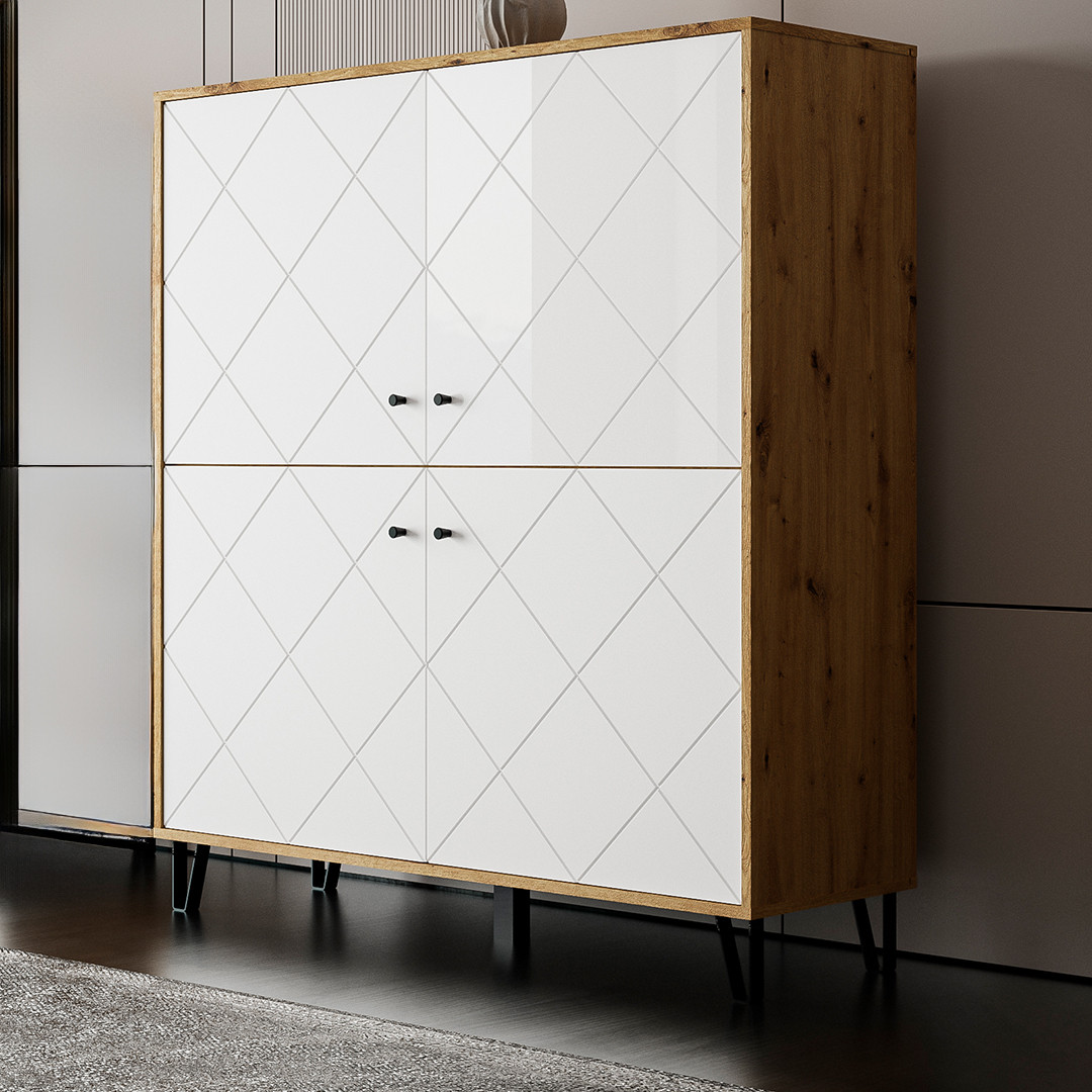 Пенал Bollo BO8  Accord,колір  дуб артизан / білий матовий