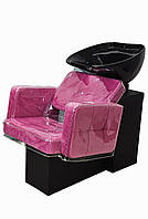 Перукарська мийка Beatrice у велюрі із силіконовим чохлом