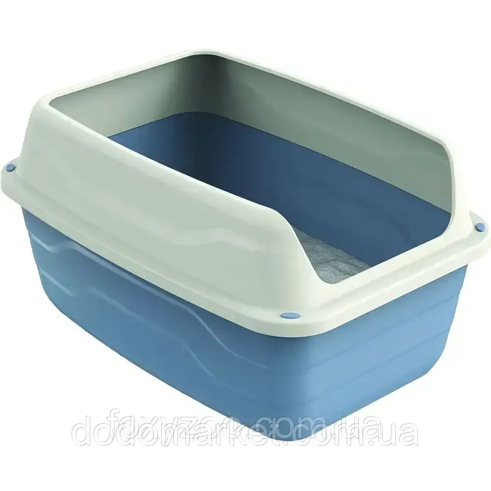 Туалет для котів з дуже високим бортиком Colosseo, 56х40х30 см Georplast Италия, фото 1