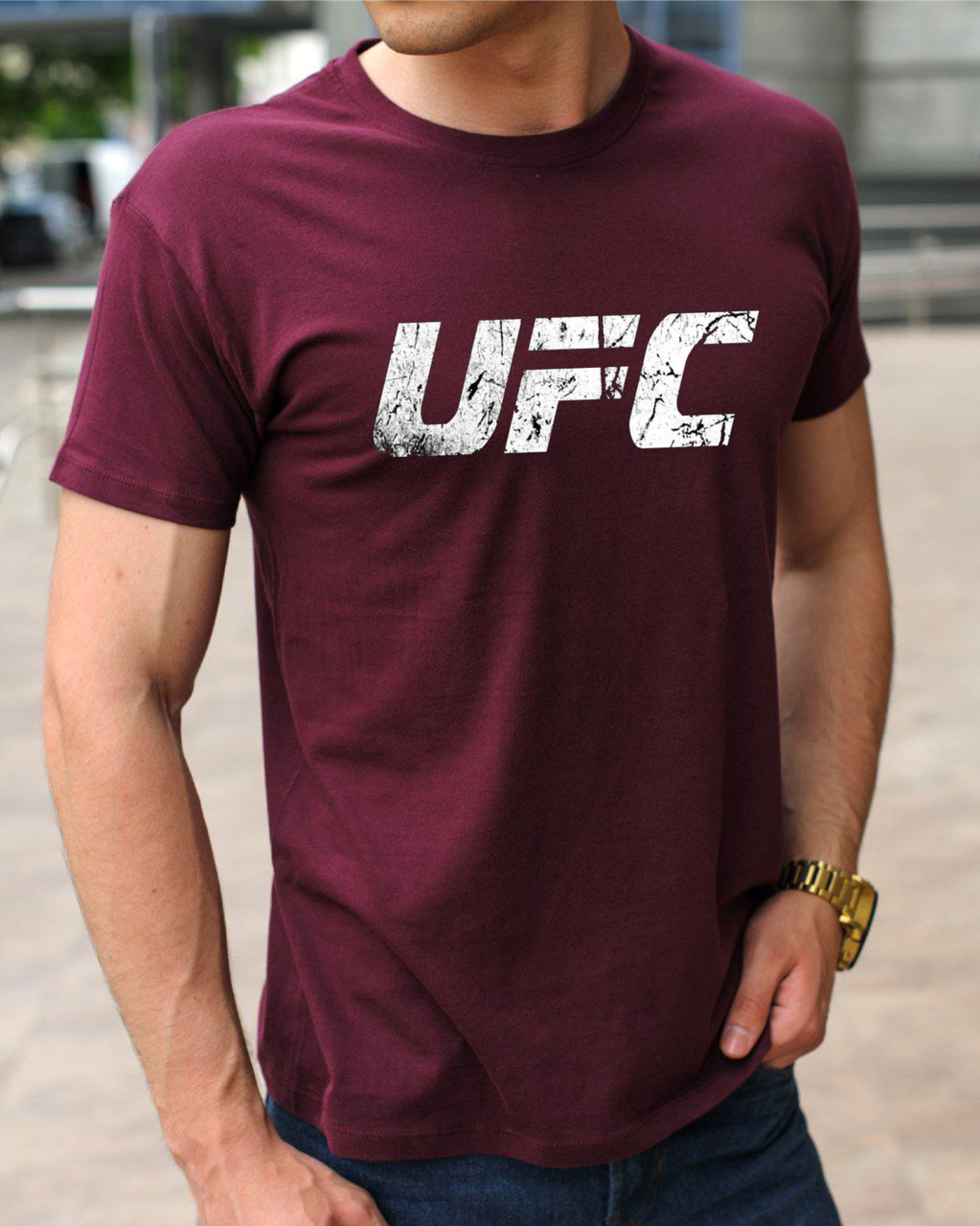 Чоловічі футболки на боксерську тематику,футболка UFC, бавовняна футболка розмір S, фото 1